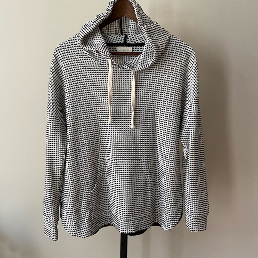 Black and White Checkered Hoodie
